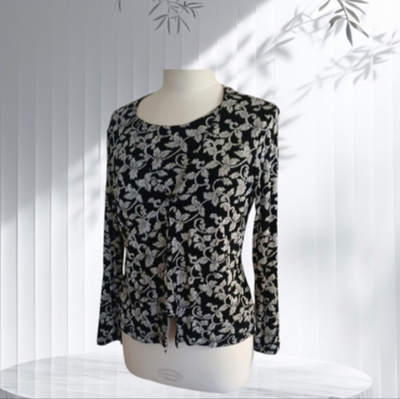 Connected Silver & Black Top - Picture 12 of 12